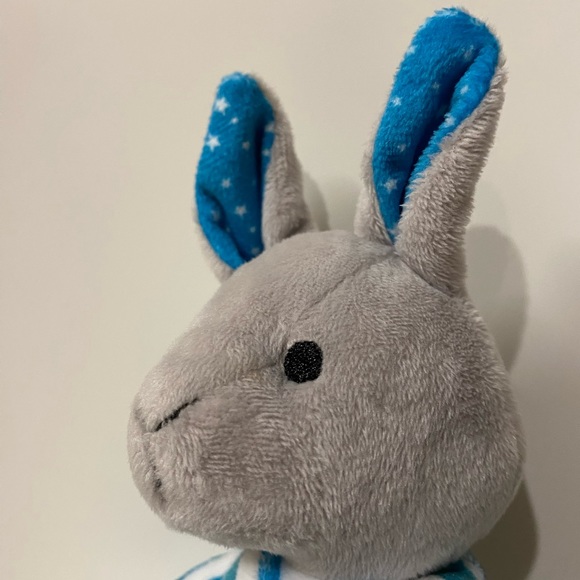 Goodnight Moon Bunny Plush Grey Rabbit Striped Pajamas Stuffed Animal Toy 9 inch - Picture 5 of 11